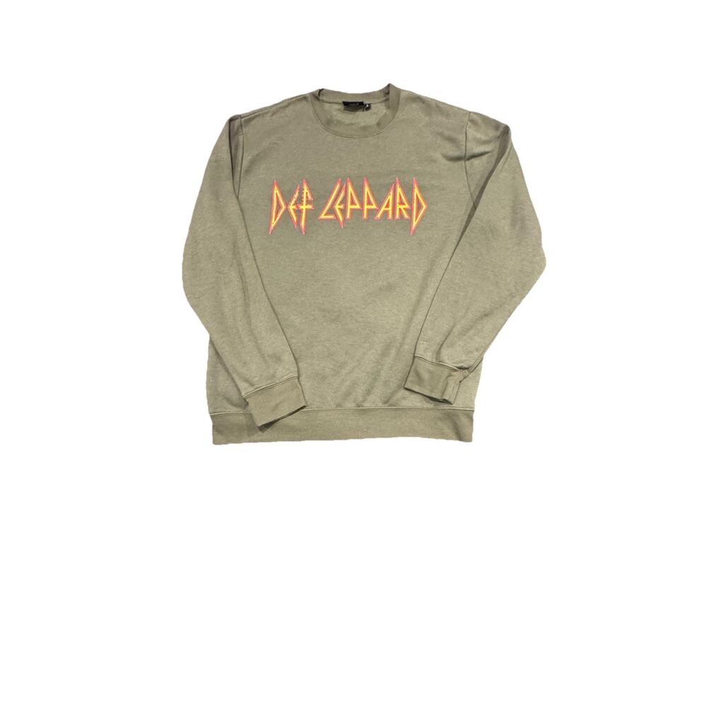 Def Leppard Merch Graphic Pullover Crewneck Sweatshirt Unisex Size Large 2 Sided - Picture 2 of 6